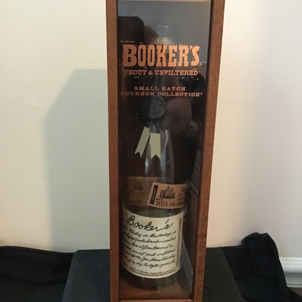 Bookers Bourbon 2024 04 Jimmy's Batch Empty Unrinsed Small Batch Bourbon Bottle